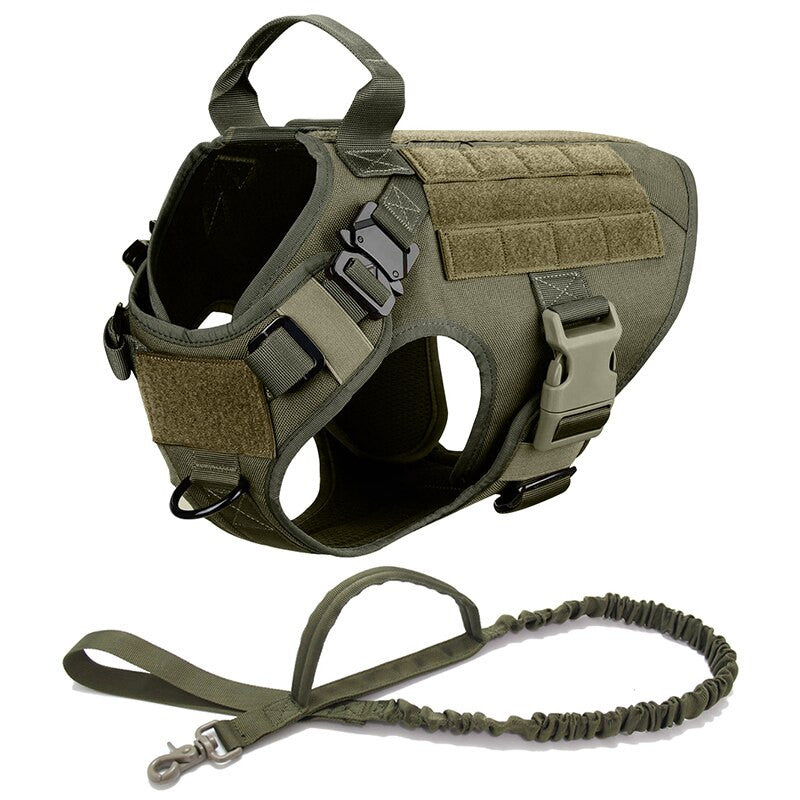 Dog Collar Military Dog Harness And Leash Set