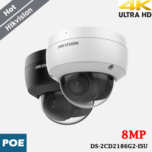 Hikvision 8MP 4K Security Camera Excellent Low-light H.265+ Built-in MIC Audio
